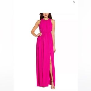 Pleated Cutout Gown by Aidan by Aidan Mattox